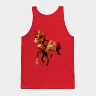 Geometric Horse Polygonal Cool Geometry Tank Top